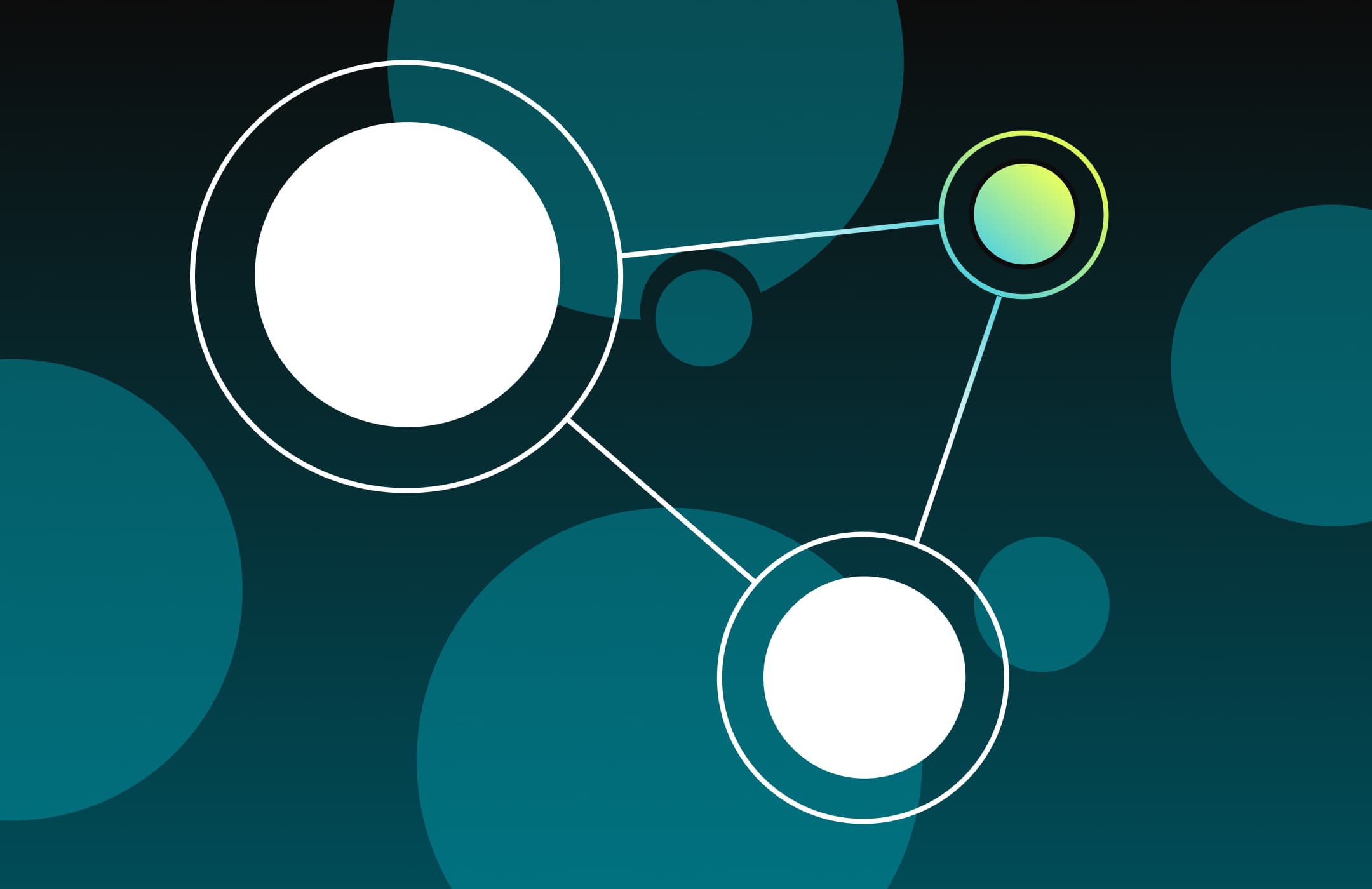 An illustration of circles connected by straight lines.