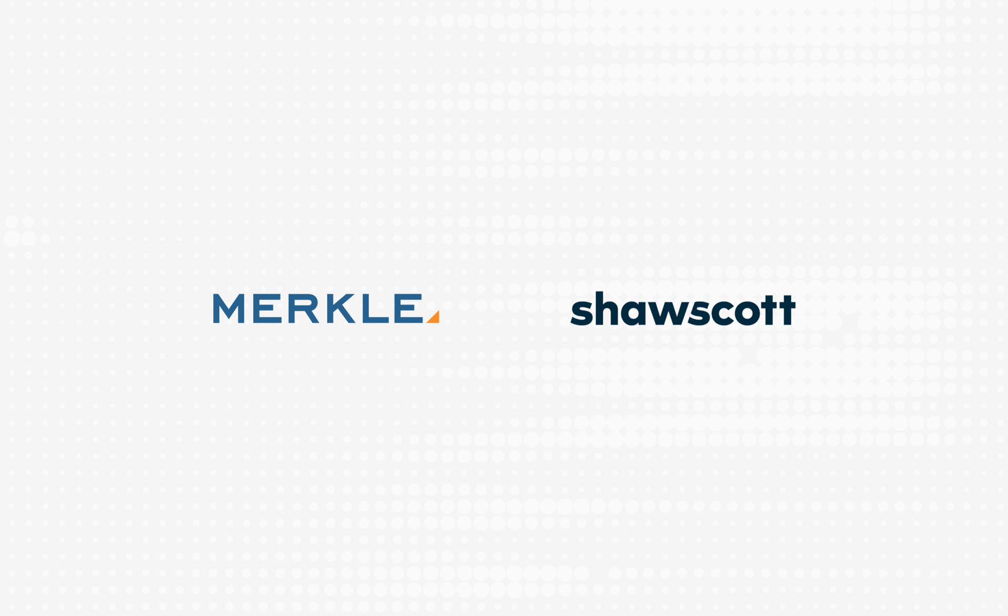 Agency partner logos including Merkle and shawscott