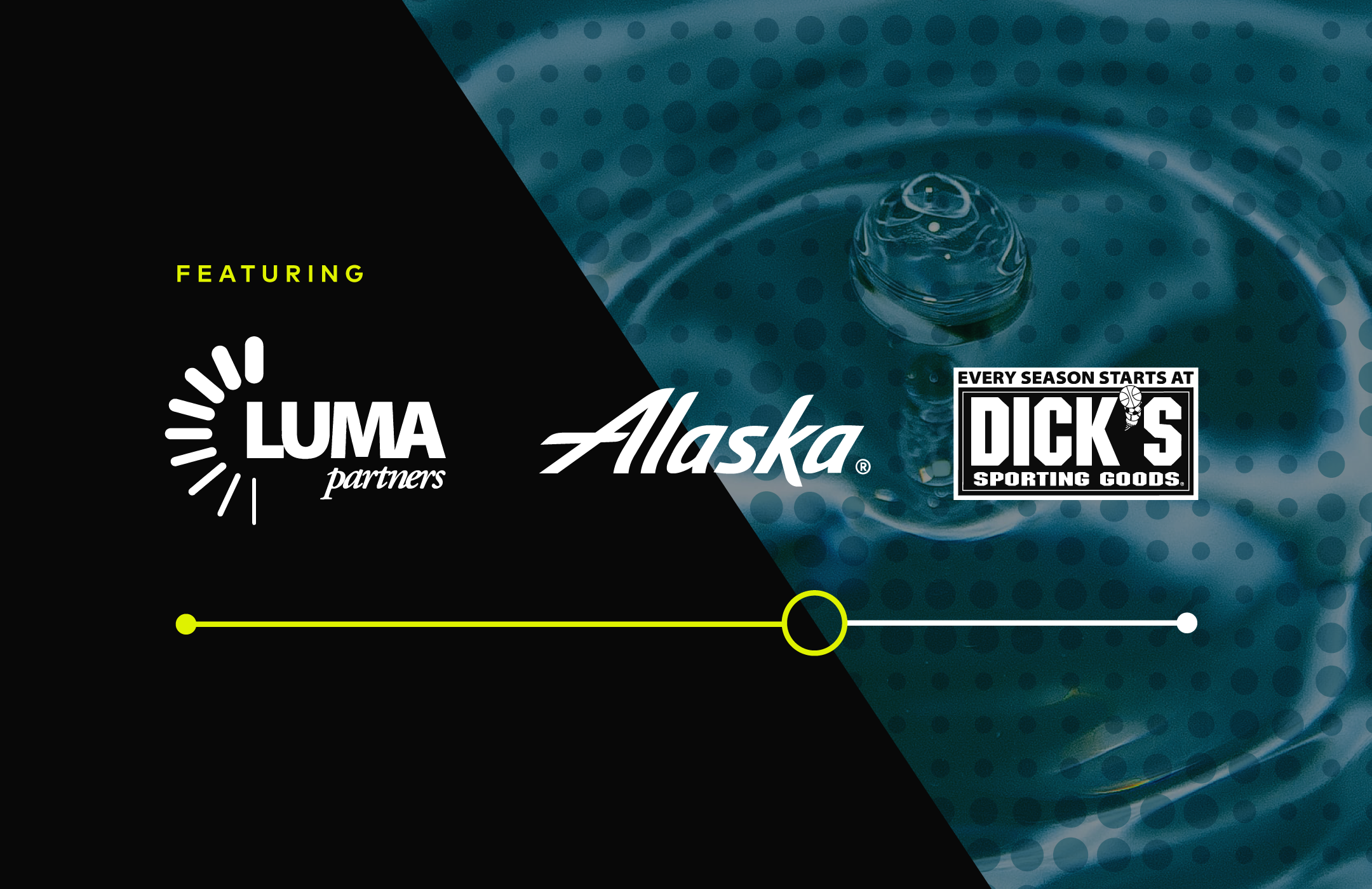 Webinar promo image with the logos of Luma Partners, Alaska Airlines, and Dick's Sporting Goods